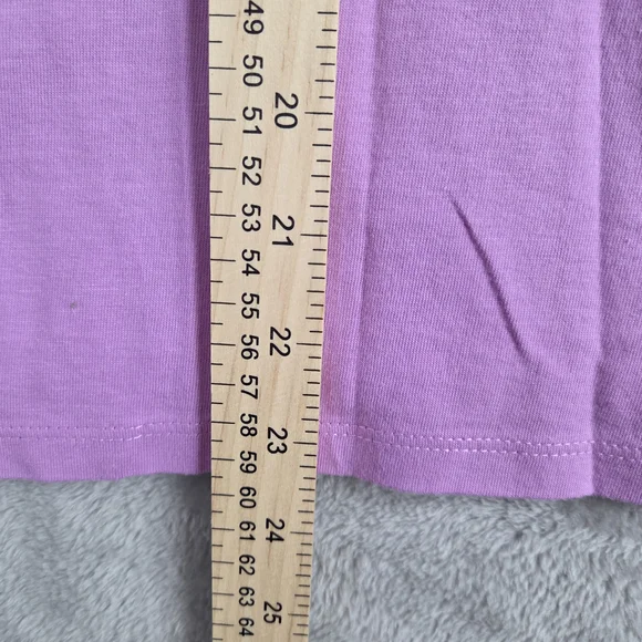 Talbots Purple Scalloped Fitted Short Sleeve T-Shirt - Picture 4 of 6